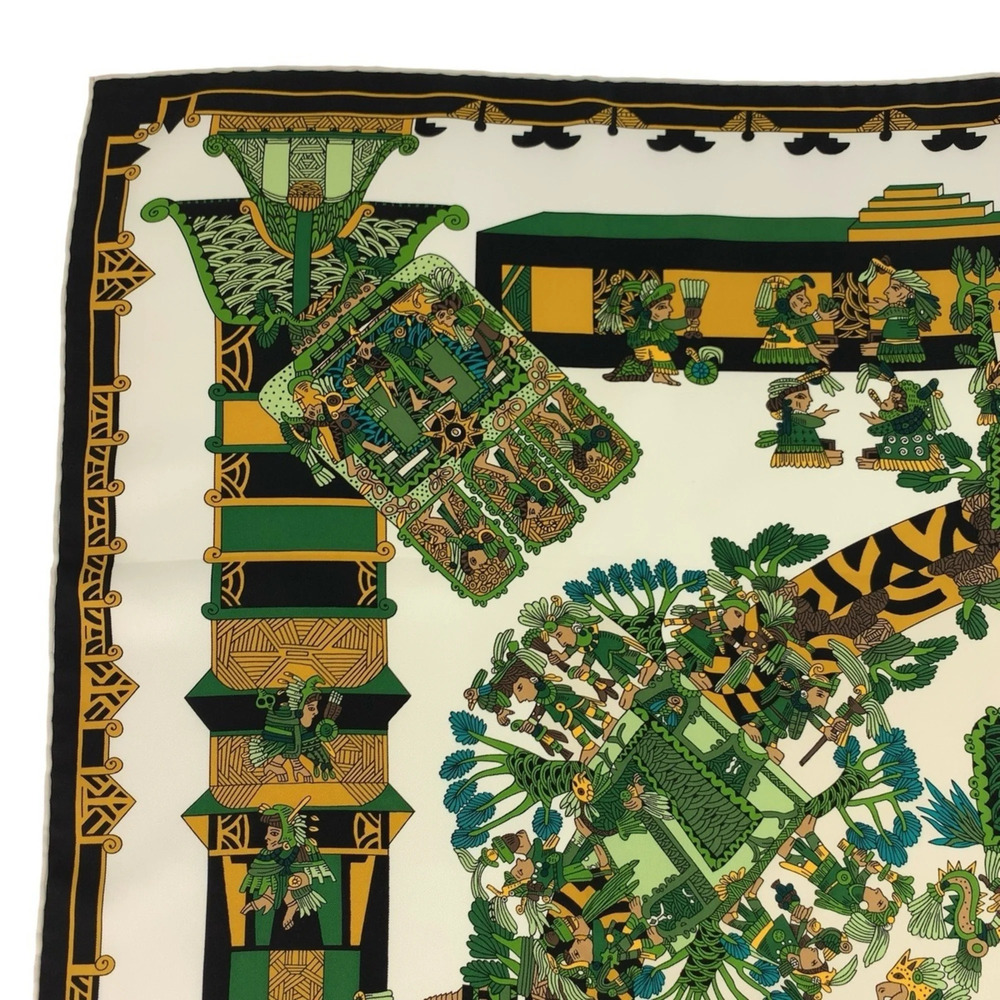 HERMES Green Silk Scarf - Picture 7 of 10